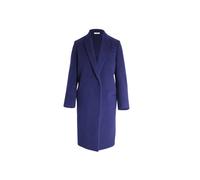 Celine Women's Preloved Open-Front Coat in Blue Wool in Navy | Size: 34