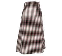 Celine Women's Preloved Plaid Tweed Midi Wrap Skirt in Cotton | Size: 38