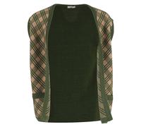 Celine Women's Preloved Printed Vest in Olive Wool | Size: Medium