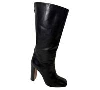 Celine Women's Preloved Tall Riding Boots in Black Leather | Size: 5.5