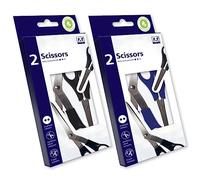 Celino® 2 Pack Multi Purpose Scissors Kitchen Household Office Stainless Steel Soft Grip (Blue)