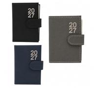 Celino® 2027 Page a Day A7 Diary Soft Leather Feel Pocket Size Journal With Pen Gift - Randomly