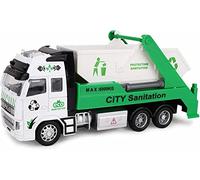 Celino® 21cm Pull Back Lorry DieCast Friction Powered Kids Garbage Truck Skip Lorry Toy (Skip Lorry)