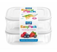 Celino® 2pk Plastic Food Storage Containers Set With Kids 1L Microwave Freezer Safe
