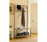 Celino Clothes Hat Coat Rack With Shoe Storage Bench 7 Hooks Hanging Hallway Bedroom Living Room 80X30X170 Cm