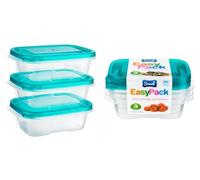 CELINO making your day 6 x Plastic Food Storage Containers Set Box with Lids BPA Free Takeaway 270ml