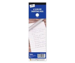 CELINO making your day 6 x Slimline Shopping Pads To Do List Notepad Jotter Pad Grocery List 180 Sheets