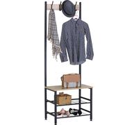 CELINO making your day Coat Rack with Shoe Storage with Bench Clothes Hat Hanging Hallway Bedroom Living Room Entryway 60x40x175 cm