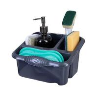 CELINO making your day Kitchen Caddy Plastic Cutlery Holder Organiser High Grade Sink Tidy Drainer - DARK GREY
