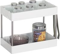 CELINO making your day Kitchen Countertop Storage Rack Organiser Side Hooks Spices Vegetables Fruits Utility Beauty Under Sink Batrhoom 40x22x31 cm