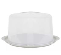 CELINO making your day Large Plastic Cake Dome Food Container Carrier with Handle 30cm Deep Round