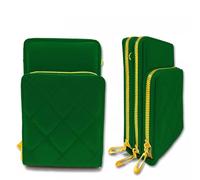 CELINO making your day Women Cross Body PU Leather Mobile Phone Shoulder Strap Bag Purse Wallet Pouch (Green)
