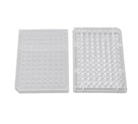 Cell Culture Plate, 10pcs Petri Dish, 96 Well Tissue Culture Plate Clear Polystyrene Cell Growth Plate with Plastic Lid for Laboratory Science (Flat Bottom)