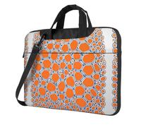 Cell fission Printed Laptop Crossbody Bag Crossbody Briefcase Easy To Use When Traveling For Business, Black, 14 inch