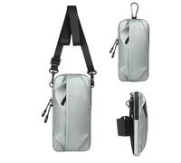 Cell Phone Armband For Running Magnetic Bags For Women Mobile Wrist Stand Bag For Men Racing Accessories For Men Women Sports(Silver)