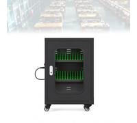 Cell Phone Collection Cabinet 40 Slots,USB Charging Station with Secure Lockable Storage,Galvanized Steel Device Cabinet for Business,Reception,Library and Workplace Use(Black,30 Slots)