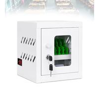Cell Phone Collection Cabinet 40 Slots,USB Charging Station with Secure Lockable Storage,Galvanized Steel Device Cabinet for Business,Reception,Library and Workplace Use(White,6 Slots)