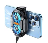 Cell Phone Cooler - 2-Fan Mobile Phone Cooling Pad with Clip - Game Playing Smartphone Heat Dissipation Tool for Watching Movies Live Streaming Video Broadcasting