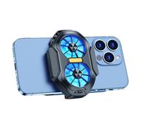Cell Phone Cooling Fan - Clamp-On Mobile Phone Cooling Pad 2-Fan,Smartphone Entertainment Tool Adjustable Width for Video Broadcasting Music Listening Watching Movie
