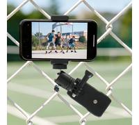 Cell Phone Fence Mount 360° Rotatable Dual-Use Clip for Tennis Net and Chain Link Fence Compatible with iPhone Android phone Ideal for Baseball Softball Tennis Pickleball Recording and Live Streaming