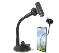 Cell Phone Holder Car Suction Cup Mount Magnetic - Stable Grip Mount, Phone Support Base | Magnetic Windshield Solution Ideal While Using GPS Navigation, Listening to Podcasts or Driving on Highways