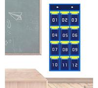 Cell Phone Holder Classroom Pocket Chartwall Organiser for Mobile Phones with this Multifunctional Phone Holder Hooks - School Storage and Organisation for Mobile Phones, Calculators, Pens