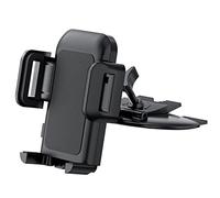 Cell Phone Holder for Car, CD Slot Car Phone Mount, One Button Release Easy Installation CD Player Car Phone Holder Mount Compatible with iPhone 16 15 14 13 12 11 Pro XR XS MAX Galaxy S20 S20+ S10 S9