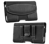 Cell Phone Holster Case Belt Clip Phone Pouch Holder for Moto G Stylus 5G 2025 G Play 2024 G Power 2023, Samsung Galaxy A16 A15 A36 S23/S24/S25 Ultra, iPhone 16 15 14 Pro Max, Pixel 9 Pro XL (Black)
