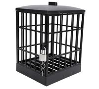 Cell Phone Jail Lock Box, Mobile Phones Prison Lockable Cage with 2 Keys for Classroom Family Party (Black)