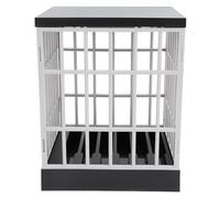 Cell Phone Jail Lock Box, Plastic Mobile Phone Prison Lockable Cage,Phone Lock Up Cage Phone Lockable Cage for Classroom Family Time Party Fun Gift (Black Grey)