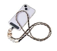 Cell Phone Lanyard: Anti-lost Chain, Durable Smartphone Accessory, Neck and Wrist Strap, Adjustable Lanyard for Women and Girls | Ideal for Fies, Black/White, Consulte la descripción