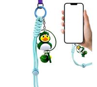 Cell Phone Lanyard - Cute Duck Shaped Anti-Theft Chain, Lovely Cartoon Pattern Short Card Holder | Portable Accessory for Women Girls Students Teachers Traveling