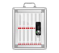 Cell Phone Lock Box, Phone Storage Cabinet with Combination Lock and Handle for Easy Portability, Suitable for Schools and Work(21*22*26.5cm)