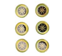 Cell Phone Protective Stickers, EMF Radiation Protection Stickers, Negative Ion Absorb Electromagnetic Waves, 6 Pack for Laptops (Gold)