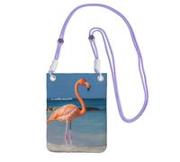 Cell Phone Purse Beach Flamingo Crossbody Bags Waterproof Cell Phone Bag Shoulder Handbag for Women