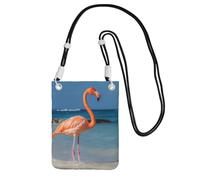 Cell Phone Purse Beach Flamingo Crossbody Bags Waterproof Cell Phone Bag Shoulder Handbag for Women