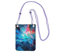 Cell Phone Purse Blue Aesthetic Color Splash Crossbody Bags Waterproof Cell Phone Bag Shoulder Handbag for Women