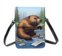 Cell Phone Purse Busy Beaver Cartoon Crossbody Bags Waterproof Cell Phone Bag Shoulder Handbag for Women