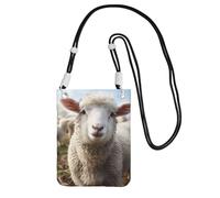 Cell Phone Purse Cute Sheep Lamb Crossbody Bags Waterproof Cell Phone Bag Shoulder Handbag for Women, Black, One Size