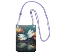 Cell Phone Purse Dragonfly with Water Lily Crossbody Bags Waterproof Cell Phone Bag Shoulder Handbag for Women