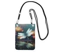Cell Phone Purse Dragonfly with Water Lily Crossbody Bags Waterproof Cell Phone Bag Shoulder Handbag for Women
