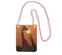Cell Phone Purse Giraffe at Sunset Crossbody Bags Waterproof Cell Phone Bag Shoulder Handbag for Women