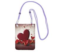 Cell Phone Purse Hearts with Love Crossbody Bags Waterproof Cell Phone Bag Shoulder Handbag for Women, Purple, One Size