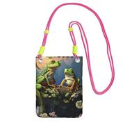 Cell Phone Purse Many Frogs Sing on The Branches Crossbody Bags Waterproof Cell Phone Bag Shoulder Handbag for Women, Fuchusia, One Size