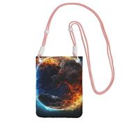 Cell Phone Purse Planet Ice and Fire Crossbody Bags Waterproof Cell Phone Bag Shoulder Handbag for Women