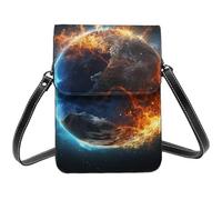 Cell Phone Purse Planet Ice and Fire Crossbody Bags Waterproof Cell Phone Bag Shoulder Handbag for Women