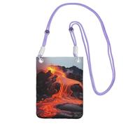 Cell Phone Purse Red Hot Lava from Kilauea Volcano Crossbody Bags Waterproof Cell Phone Bag Shoulder Handbag for Women