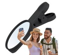 Cell Phone Reflection Mirror Clip - Universal Design Portable Durable Phone Camera Mirror Accessory Lightweight Compact Convenient Storage Bag Included | For Long Live Streaming Feature Improv