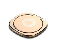 Cell Phone Ring Holder Stand, 360 Degree Rotation Finger Ring Kickstand Polished Metal Phone Grip for Magnetic Car Mount Gold