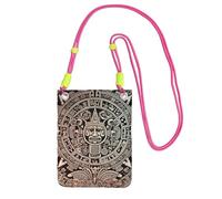 Cell Phone Sleeve Pouch Case Bag For Women, Cell Phone Purse Wallet Bag With Fuchusia Shoulder Strap Mayan Calendar End Of The World Travel Pouch